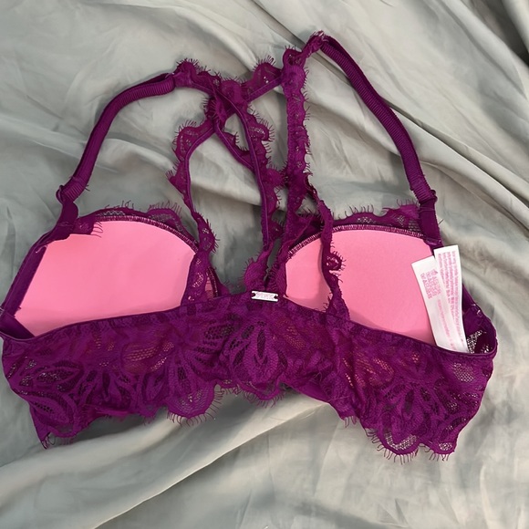 Purple PINK lace bralette 32B - Picture 2 of 3